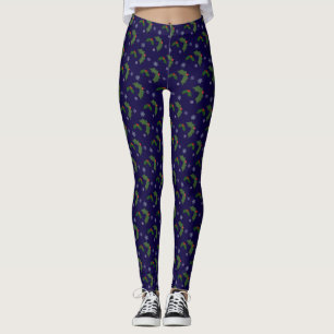 Weihnachtsbeifall-Stechpalmen-Beeren-Muster Leggings