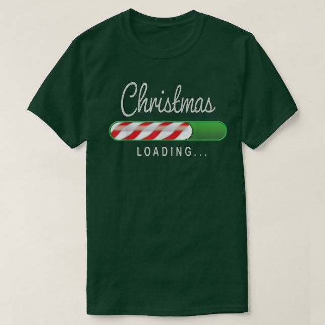 Weihnachtsbeladung Candy Cane Nerd Geek Fun T-Shirt (Design vorne)