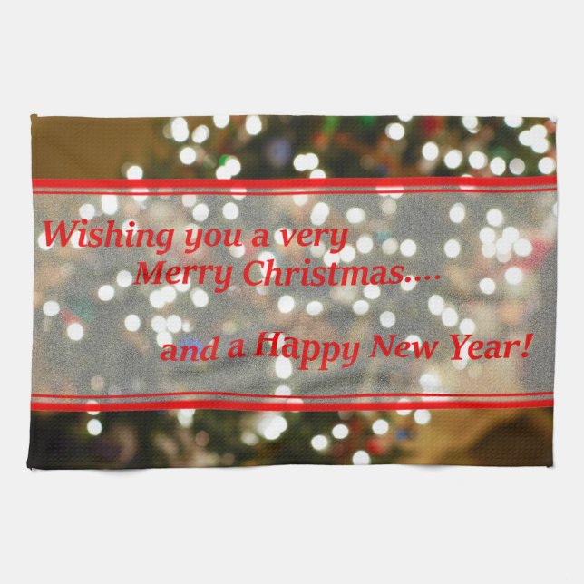 Weihnachtsbeleuchtung Abstrakt Handtuch (Horizontal)