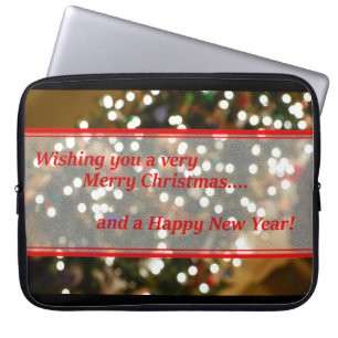Weihnachtsbeleuchtung Abstrakt Laptopschutzhülle