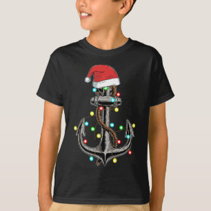 Weihnachtsbeleuchtung Anker Boot Segeln Lustiges B T-Shirt
