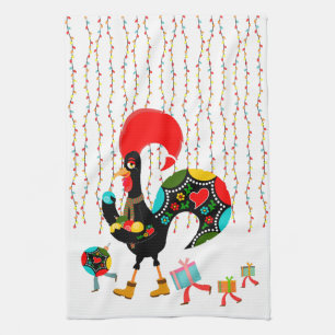 Weihnachtsbeleuchtung, Baubel, Geschenke und Raste Geschirrtuch