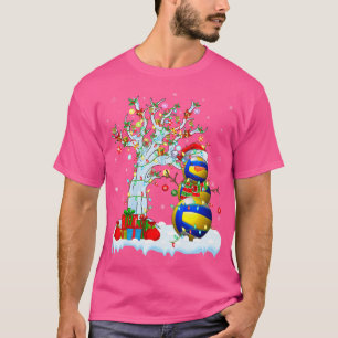 Weihnachtsbeleuchtung Baum Lustiger Schneemann Vol T-Shirt