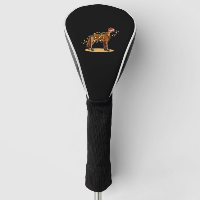 Weihnachtsbeleuchtung Belgisch Malinois Golf Headcover (Vorderseite)