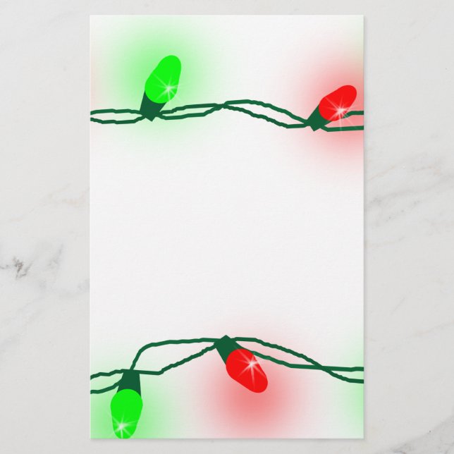 Weihnachtsbeleuchtung Briefpapier (Vorderseite)