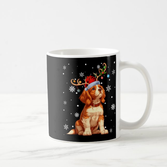 Weihnachtsbeleuchtung Cavalier King Charles Spanie Kaffeetasse (Rechts)