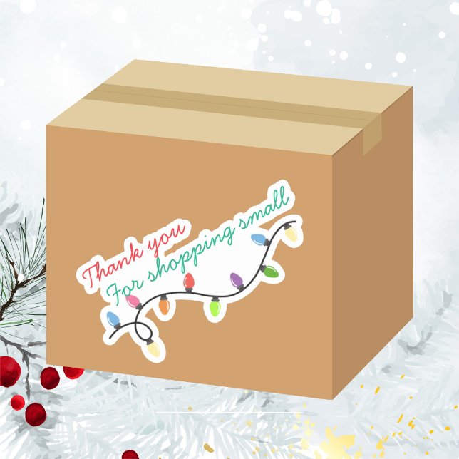 Weihnachtsbeleuchtung Danke für den Einkauf in kle Aufkleber (Von Creator hochgeladen)