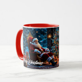 Weihnachtsbeleuchtung - Fantasie des Santa North P Tasse