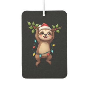 Weihnachtsbeleuchtung Faultier mit Weihnachtsmütze Autolufterfrischer