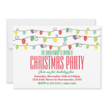 Weihnachtsbeleuchtung Feierliche Party Einladungen