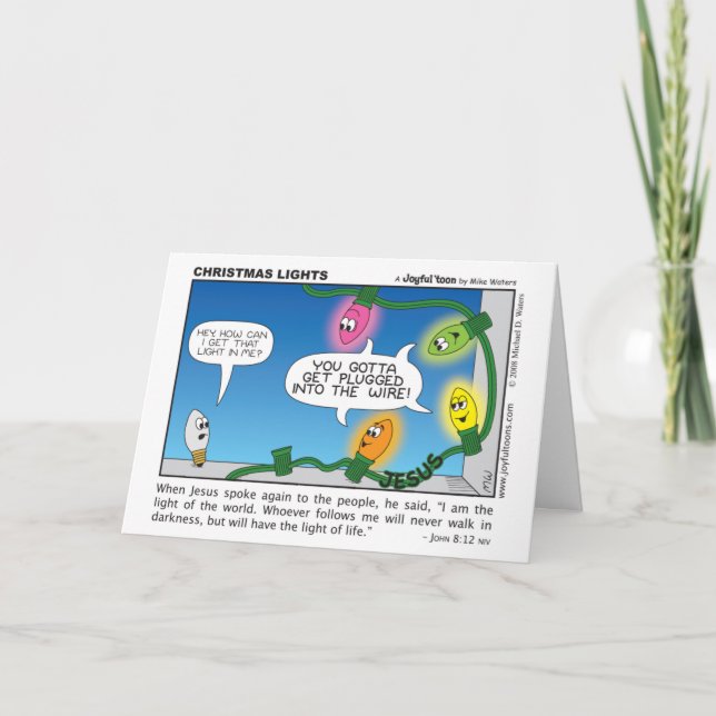 Weihnachtsbeleuchtung Feiertagskarte (Vorderseite)