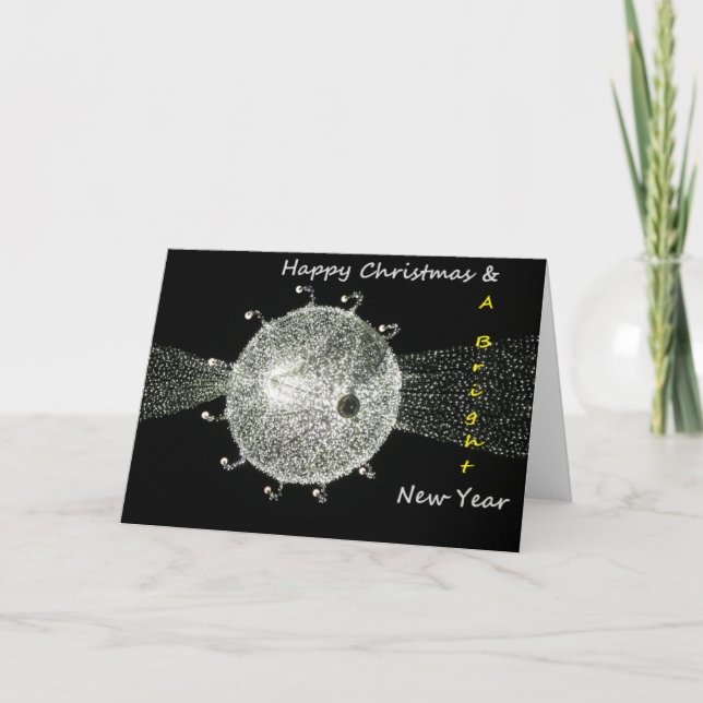 Weihnachtsbeleuchtung Feiertagskarte (Vorderseite)