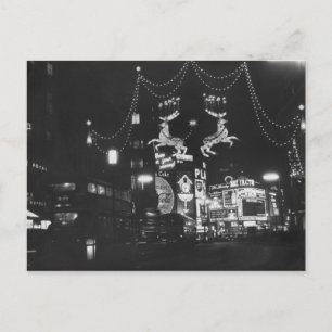 Weihnachtsbeleuchtung Feiertagspostkarte