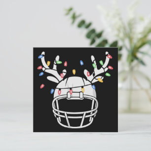 Weihnachtsbeleuchtung Football-Helm Lustiges Xmas Feiertagskarte