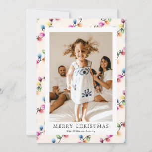 Weihnachtsbeleuchtung Foto Frohe Weihnachtskarte Feiertagskarte