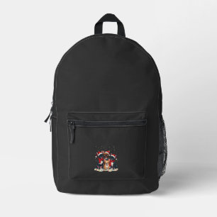 Weihnachtsbeleuchtung Französische Bulldoggen Xmas Bedruckter Rucksack