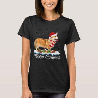 Weihnachtsbeleuchtung Frohe Corgmas Corgi Weihnach T-Shirt