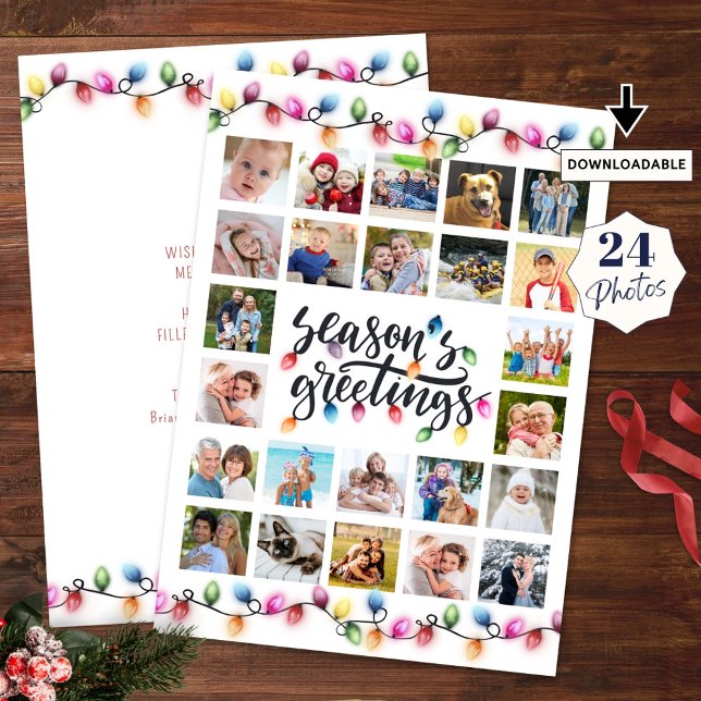 Weihnachtsbeleuchtung Frohe Festtage 25 Fotos Feiertagskarte (Von Creator hochgeladen)