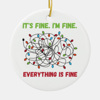 Weihnachtsbeleuchtung - Funny im feinen wegen sein Keramik Ornament