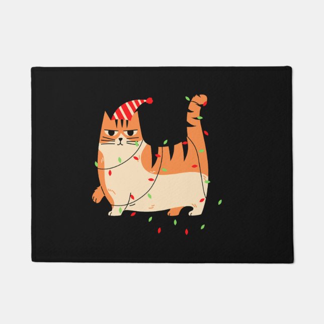 Weihnachtsbeleuchtung Fußmatte (Vorderseite)