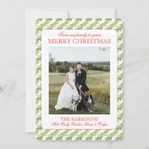 Weihnachtsbeleuchtung Garland Ein Foto Vintag Feiertagskarte