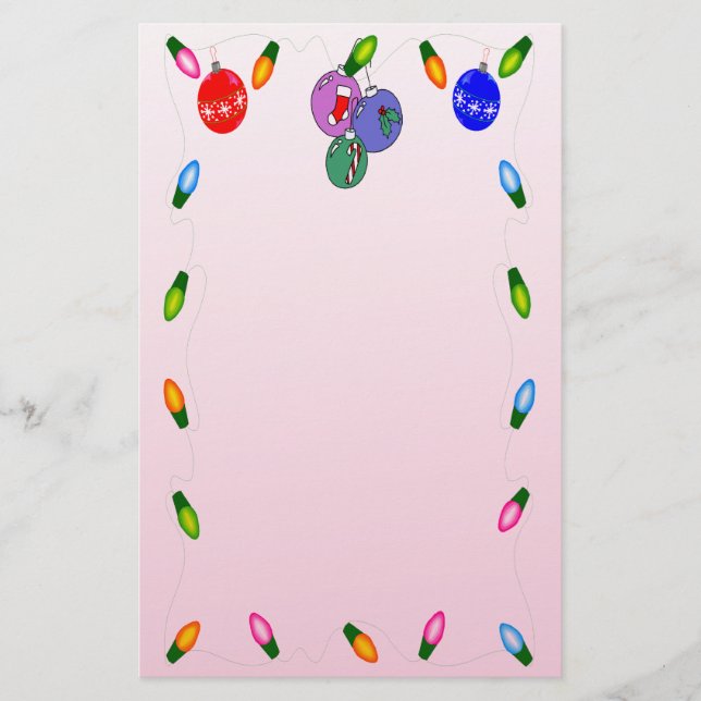 Weihnachtsbeleuchtung - Geschichten Briefpapier (Vorderseite)