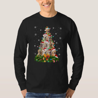 Weihnachtsbeleuchtung Golden Retriever Hund Weihna T-Shirt