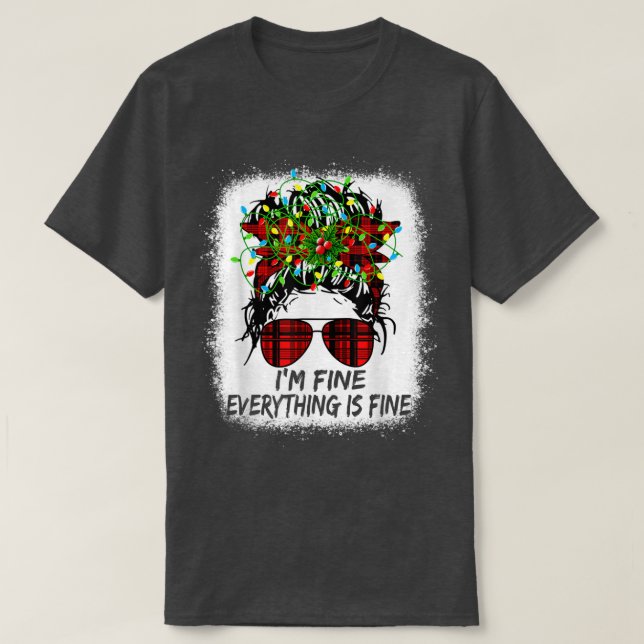 Weihnachtsbeleuchtung ich bin gut alles ist fein M T-Shirt (Design vorne)