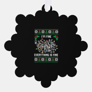 Weihnachtsbeleuchtung ich bin gut alles ist schön ornament karte