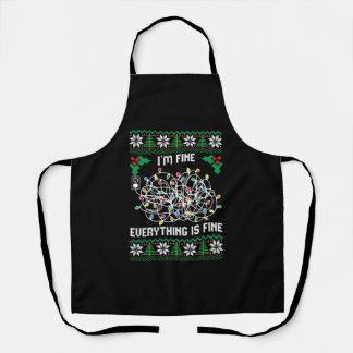 Weihnachtsbeleuchtung ich bin gut alles ist schön  schürze