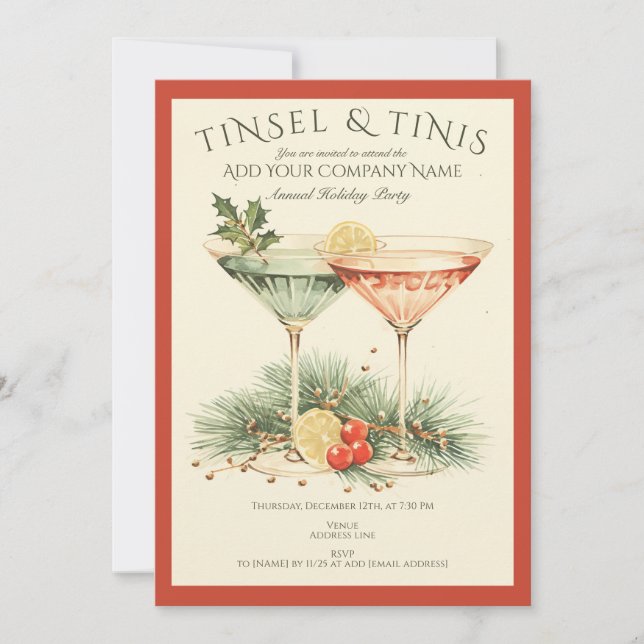 Weihnachtsbeleuchtung im Büro Einladung (Vorderseite)