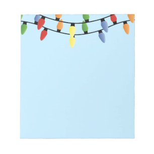 Weihnachtsbeleuchtung im Notepad Notizblock