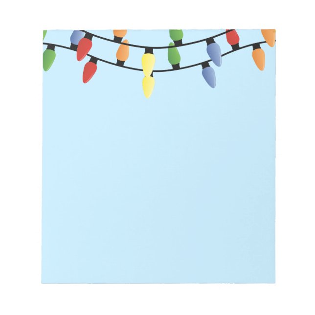 Weihnachtsbeleuchtung im Notepad Notizblock (Vorderseite)