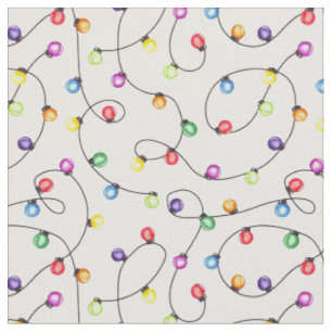 Weihnachtsbeleuchtung in Aquarellfarben Stoff