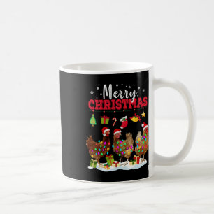Weihnachtsbeleuchtung in Hühnern Merry Xmas Famili Kaffeetasse