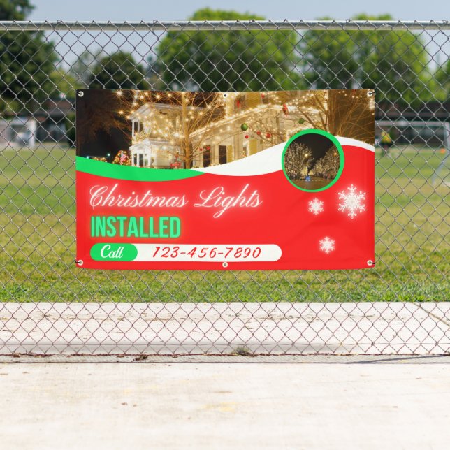 Weihnachtsbeleuchtung individuell installiert banner (Insitu)