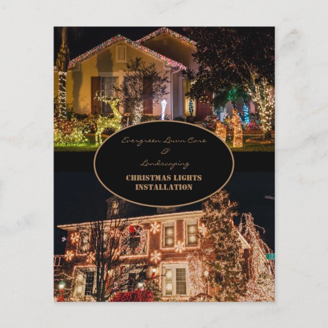 Weihnachtsbeleuchtung Installation 2 Foto Flyer (Vorne)