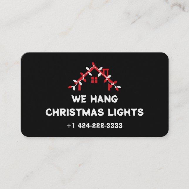 💡 Weihnachtsbeleuchtung Installation Visitenkarte (Vorderseite)