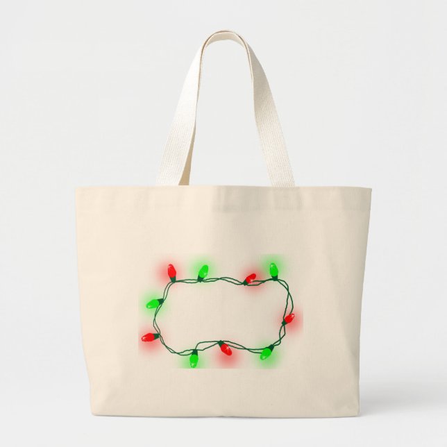 Weihnachtsbeleuchtung Jumbo Stoffbeutel (Vorne)