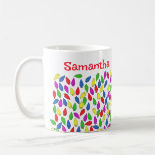 Weihnachtsbeleuchtung kaffeetasse