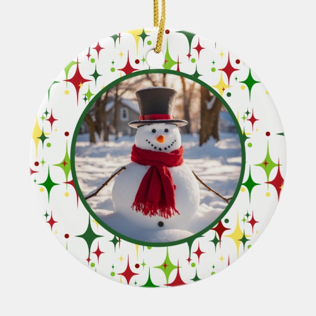 Weihnachtsbeleuchtung Keramik Ornament (Vorne)