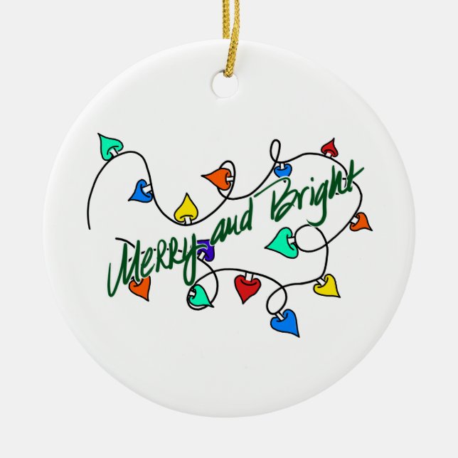 Weihnachtsbeleuchtung Keramik Ornament (Vorne)