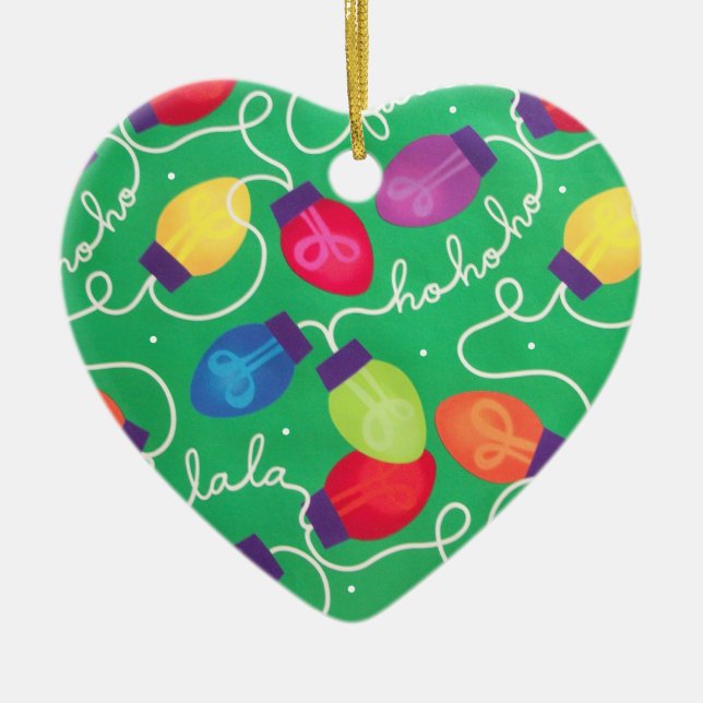 Weihnachtsbeleuchtung Keramikornament (Vorne)