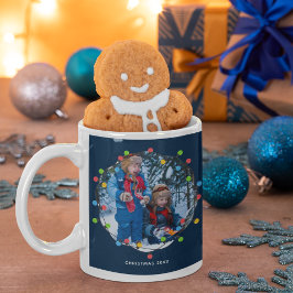 Weihnachtsbeleuchtung Kinder Foto Niedlich Blue Cu Kaffeetasse