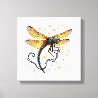 Weihnachtsbeleuchtung Libelle Leinwanddruck