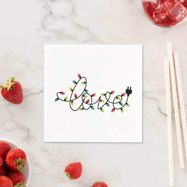 Weihnachtsbeleuchtung Liebe Serviette (Beispiel)