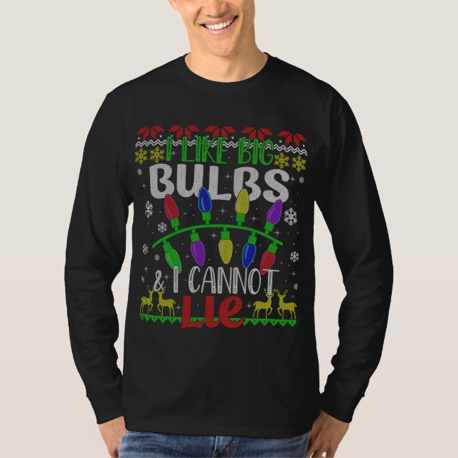 Weihnachtsbeleuchtung mag ich Big Bulbs Familie Ug T-Shirt (Vorderseite)