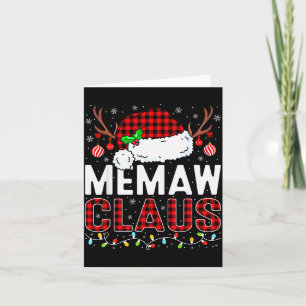 Weihnachtsbeleuchtung Memaw Claus Familie passende Karte