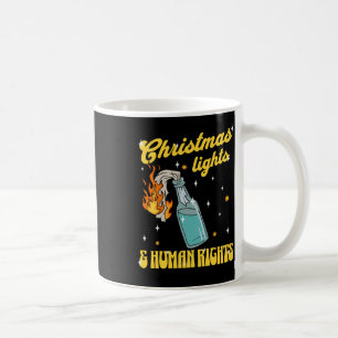 Weihnachtsbeleuchtung Menschenrechtsaufkleber Kaffeetasse