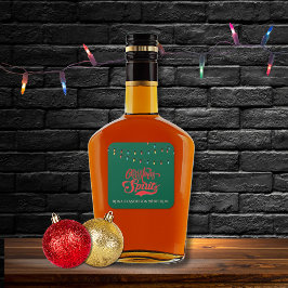 Weihnachtsbeleuchtung mit individuellem Namen, grü Quadratischer Aufkleber